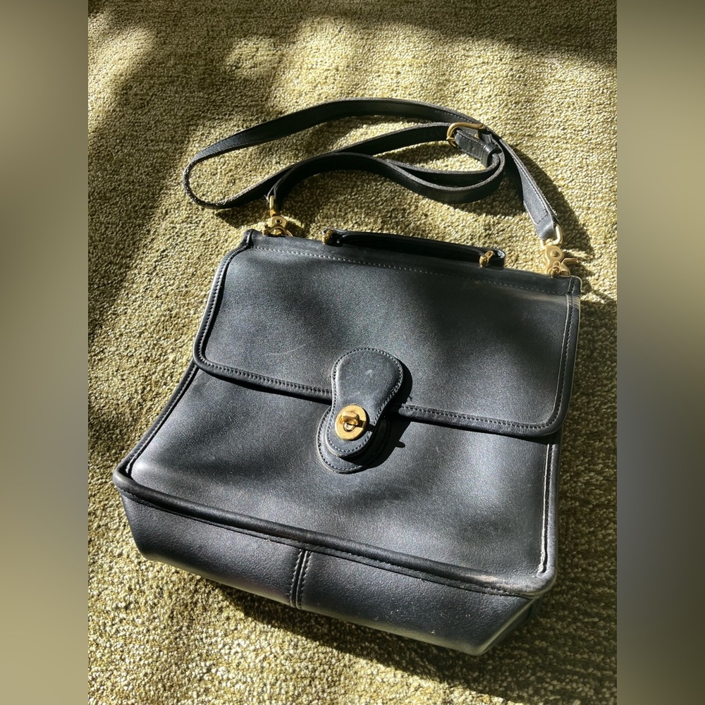 Vintage Black Coach Willis Bag 9927 - 1960s